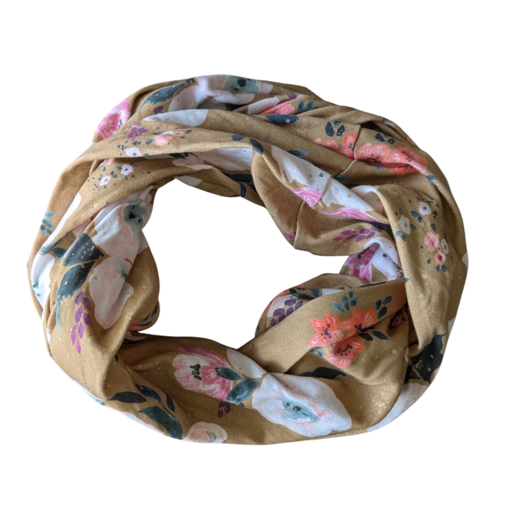 Buttercream Clothing floral infinity scarf (gold)